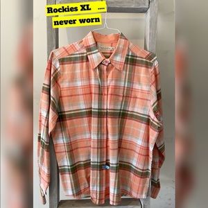 Rockies western rodeo shirt button up